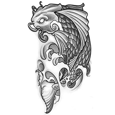 New Ink Fish Pisces On Arm Fake Temporary Water Transfer Tattoo Stickers NO.10120
